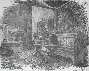 Ward Downey Prints: Herkomers Studio, 1890. Artist: William Hatherell