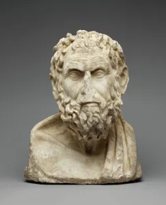 Italian Marble Prints: Herm Bust of a Greek Philosopher, late 1st century A.D. Creator: Unknown