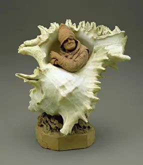 Shell Prints: Hermit Crab, 1848. Creator: Pierre-Adrien Graillon