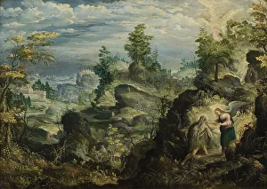 St Onuphrius Prints: The Hermit Onofrius in the Wilderness, 1641. Creator: Anton Stevens II