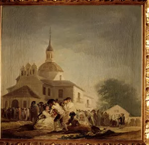 Images Dated 22nd October 2015: The Hermitage of San Isidro in Madrid, 1788, oil by Goya