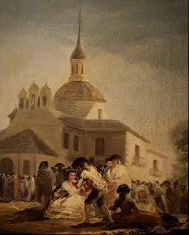 Images Dated 22nd October 2015: The Hermitage of San Isidro in Madrid, 1788, detail oil by Goya