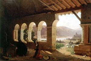 Hundred Years War Gallery: The Hermitage of Vancouleurs, 1819. Artist: Fleury-Francois Richard