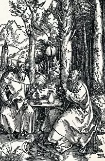 Antony Of Thebes Gallery: The Hermits St Anthony and St Paul, 1504 (1906). Artist: Albrecht Durer
