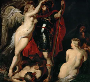 The Hero of Virtue (Mars), is garlanded by the Goddess of Victory, ca 1616. Creator: Rubens