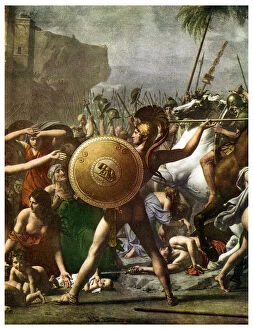 Hero worship: detail from The Intervention of the Sabine Women, 1799 (1956)