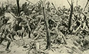 Dadd Prints: Heroes of Delville Wood, First World War, 1916, (c1920). Creator: Unknown