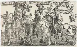 The Nine Heroes: Joshua, David, Judas Maccabees, 1515-1517. Creator: Lucas van Leyden (Dutch