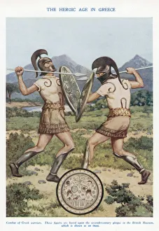 The Heroic Age in Greece : combat of Ancient Greek warriors