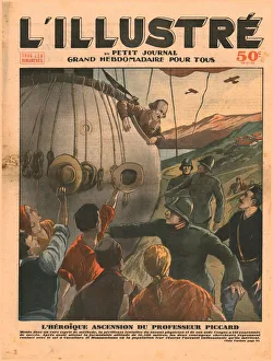 Policeman Gallery: The heroic ascent of Professor Piccard, 1932. Creator: Unknown