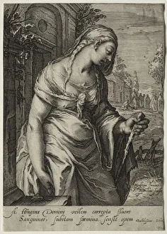 1565 1607 Prints: Heroines of the New Testament: The Woman with the Issue of Blood