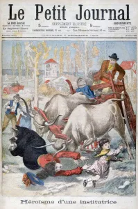 Screaming Prints: Heroism of a teacher, 1902
