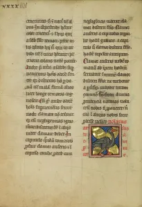 Wading Bird Prints: A Heron; De Natura Avium; De Pastoribus et Ovibus, 1277 or after. Creator: Unknown
