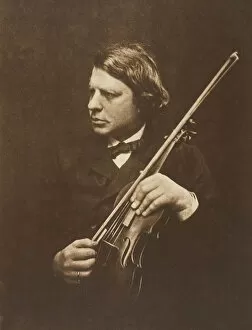Violinist Gallery: Herr Joseph Joachim, 1868, printed 1875. Creator: Julia Margaret Cameron