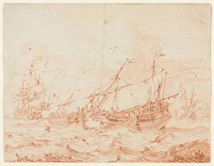 The Herring Bark, first third 1700s. Creator: Sieuwert van der Meulen (Dutch, 1730)