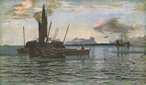 Colin Prints: The Herring Market at Sea (on Loch Fyne, Argyll), 1884, (c1930). Creator: Colin Hunter