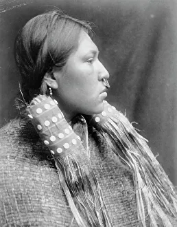 Nose Ring Prints: A Hesquiat maiden, c1910. Creator: Edward Sheriff Curtis