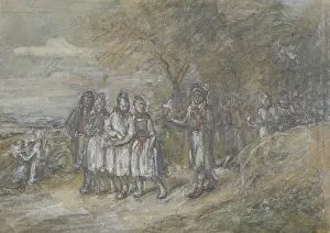 Youth Prints: Hessian farm youths, c1840s. Creator: Jakob Dielmann