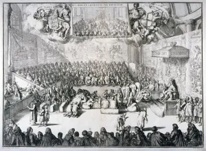 Romeyn De Prints: Het hoog-en lager-huys van Engelandt, 1689. Artist: Romeyn de Hooghe
