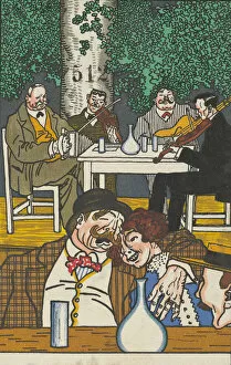 Burger Collection: At the Heuriger (Beim Heurigen), 1911. Creator: Moritz Jung