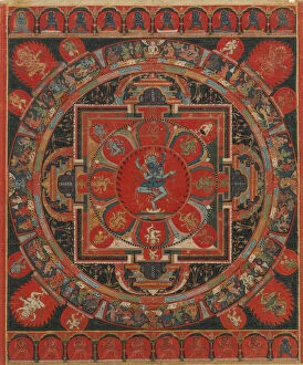 Tantric Buddhism Gallery: Hevajra Mandala, 15th century. Creator: Unknown