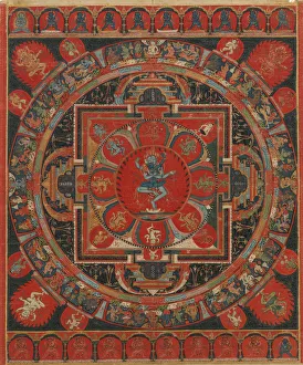 Tantric Buddhism Gallery: Hevajra Mandala, 15th century. Creator: Unknown