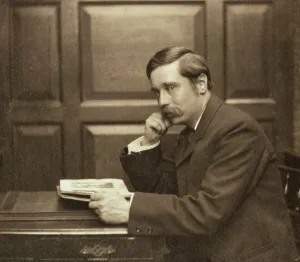 F Hollyer Prints: HG Wells, British author, 1903. Artist: Frederick Hollyer