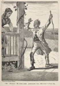 Hi! H-O-O-O! He Done Come. Jumboloro Tell You First. 1869. Creator: Winslow Homer