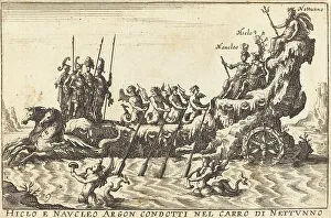 Galley Prints: Hiclo e Naucleo Argon condotti nel carro di Nettuno. Creator: Balthasar Moncornet