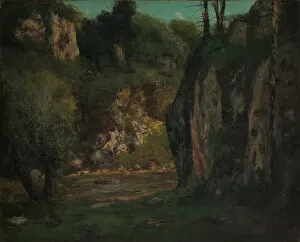 Courbet Jean Desire Gustave Gallery: The Hidden Brook, ca. 1873-77. Creator: Gustave Courbet