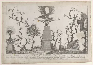 Hidden Prints: Hidden silhouettes of the rulers of Europe, 1794. Creator: Lussano