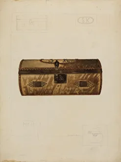 Samuel O Prints: Hide Covered Trunk, c. 1937. Creator: Samuel O. Klein