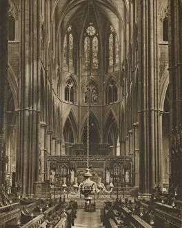 Altar Screen Gallery: The High Altar and Reredos Beyond The Choir of Westminster Abbey, c1935. Creator