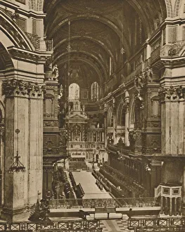 Sir Christopher Wren Collection: High Altar of St. Pauls Seen Down The Long Vista of the Choir, c1935. Creator: Unknown