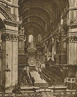 High Altar of St. Pauls Seen Down The Long Vista of the Choir, c1935. Creator: Unknown