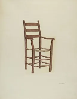 High Prints: High Armchair, c. 1940. Creator: Virgil A. Liberto