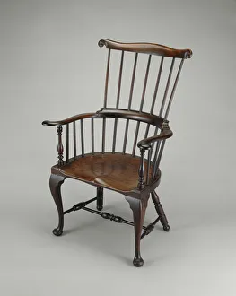 Philadelphia Prints: High-Back Windsor Chair, c. 1760. Creator: Unknown