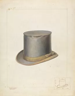 Size Collection: High Beaver Hat, c. 1937. Creator: Gordon Saltar