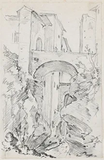 Vien Joseph Marie I Prints: A High Bridge in Tivoli, 1744/1750. Creator: Joseph-Marie Vien the Elder