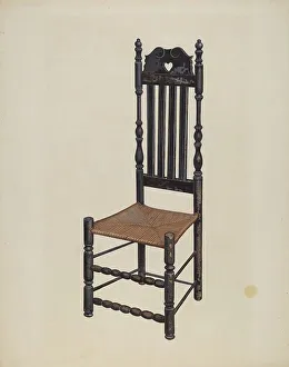 Lawson Prints: High Back Chair, c. 1937. Creators: James M. Lawson, Gordon Saltar