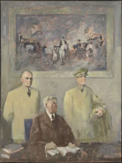 Eisenhower General Dwight D Prints: The High Command - Left Panel, 1947-1949. Creator: Augustus Vincent Tack