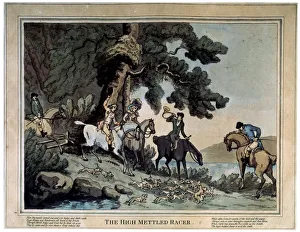 Blowing Prints: The High Mettled Racer, 1789. Artist: Thomas Rowlandson