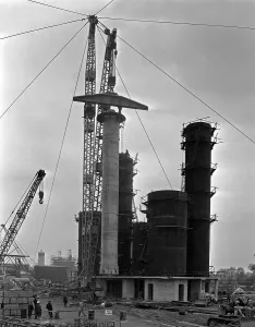 Coleshill Prints: High pressure coal gasification plant under construction at Coleshill, West Midlands