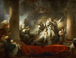 Destouches Prints: The High Priest Coresus Sacrificing Himself to Save Callirhoe