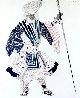 Posturing Prints: The High Priest (Le Grand Pretre), ballet costume design, 1911. Artist: Leon Bakst
