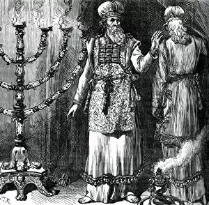 Candle Collection: High priests, showing the ephod and linen robes, (c1880)