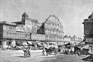 Images Dated 5th February 2008: The high street in Jaipur, India, 1895