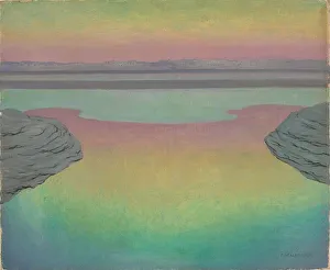 Tide Prints: High Tide in Evening Light, 1915. Artist: Vallotton, Felix Edouard (1865-1925)