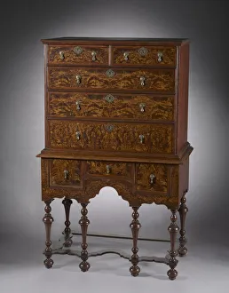 Furniture And Woodwork Prints: Highboy, 1700-1720. Creator: Unknown