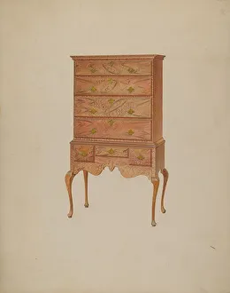 Handles Collection: Highboy, c. 1937. Creator: Martin Partyka